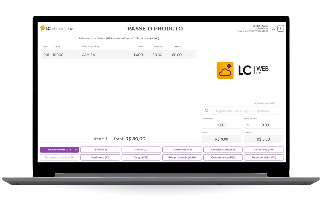 erp para empresas de serviços LC Sistemas